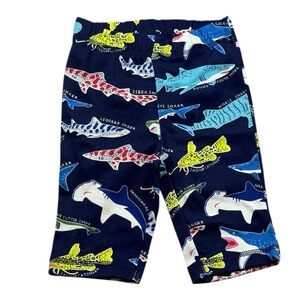 Mini‎ Boden Boys Shark Print Pajama Shorts 3Y 98cm Navy Cotton NWT